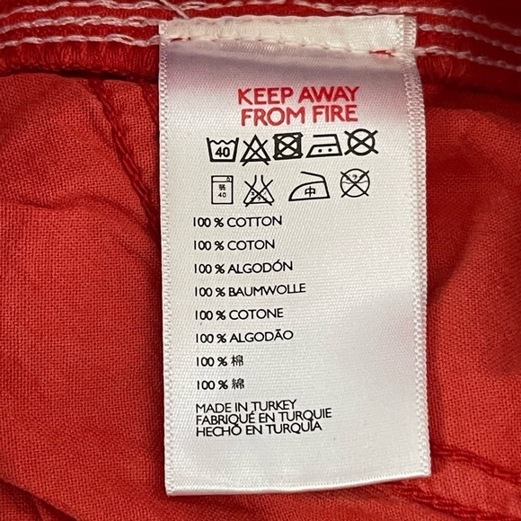 🦄🪩🌈 BDG Urban Outfitters‎ Red orange pants 25 painters pants - Picture 6 of 6